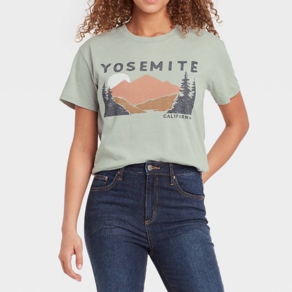 Zoe + Liv Tops - 🎉HP🎉🆕 Zoe + Liv Yosemite California Short Sleeve Tee Shirt, Mint Green, XL